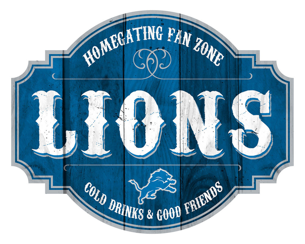 Detroit Lions Sign Wood 12 Inch Homegating Tavern - Fan Creations