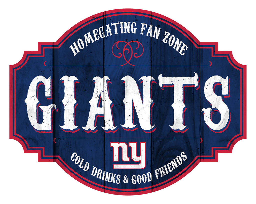 New York Giants Sign Wood 12 Inch Homegating Tavern - Fan Creations