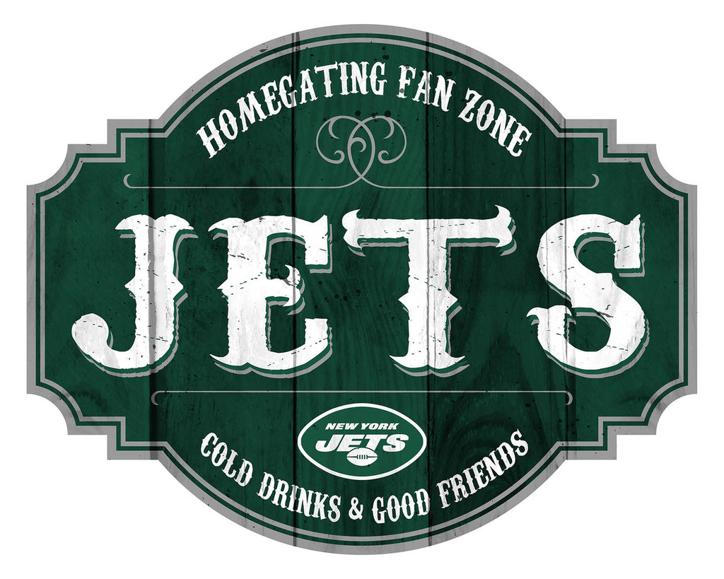 New York Jets Sign Wood 12 Inch Homegating Tavern - Fan Creations