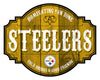 Pittsburgh Steelers Sign Wood 12 Inch Homegating Tavern - Fan Creations