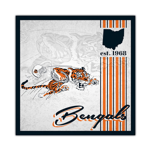 Cincinnati Bengals Sign Wood 10x10 Album Design - Fan Creations