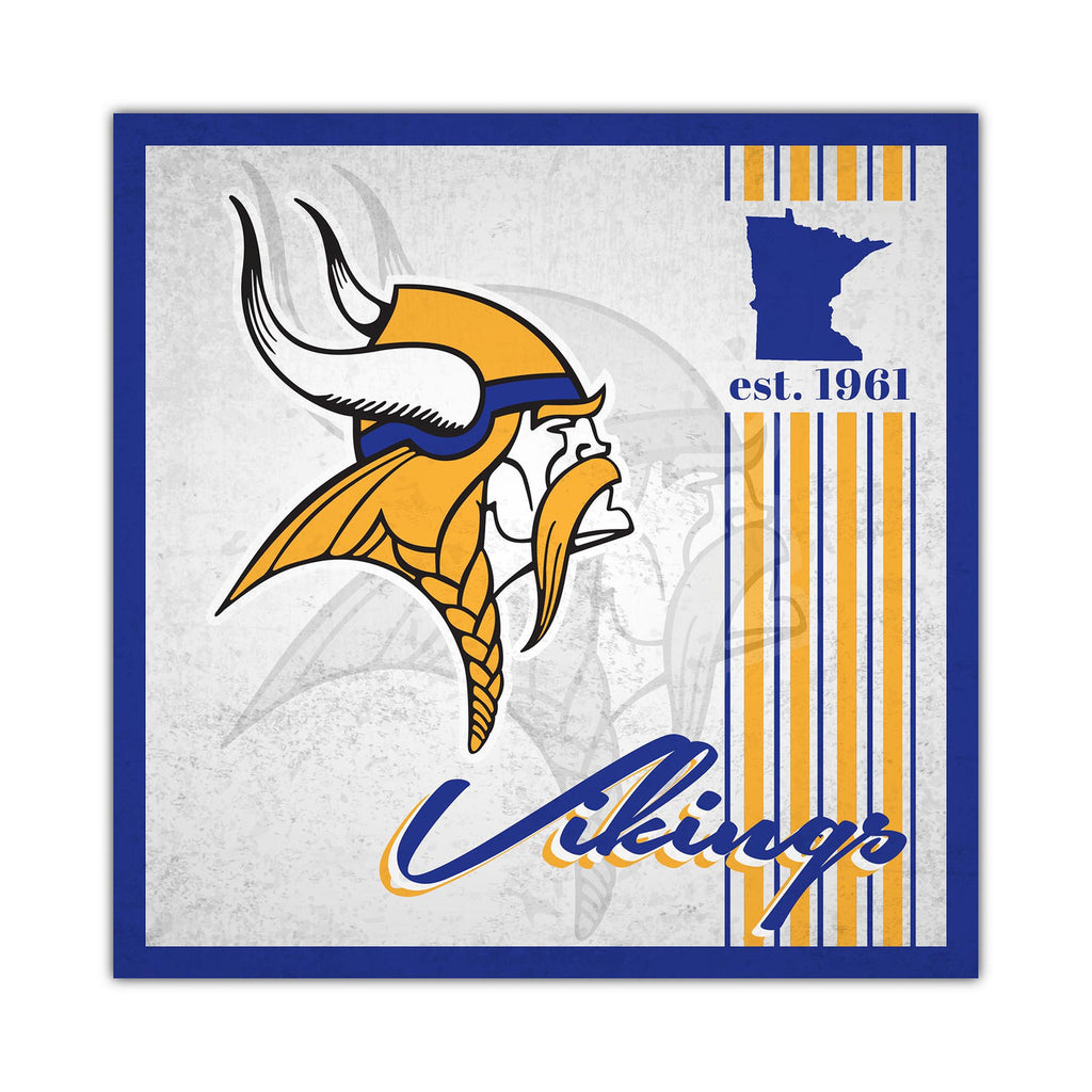 Minnesota Vikings Sign Wood 10x10 Album Design - Fan Creations