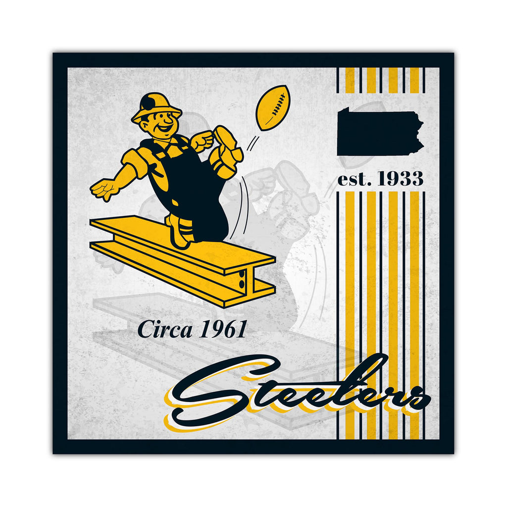 Pittsburgh Steelers Sign Wood 10x10 Album Design - Fan Creations