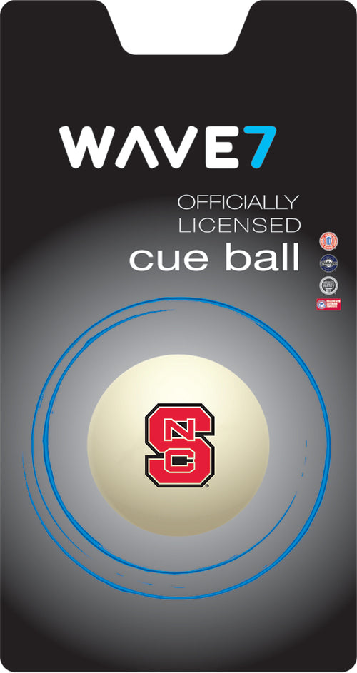 NORTH CAROLINA STATE CUE BALL WHITE - NCSBBC100X