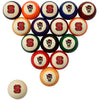 NC STATE STANDARD COLOR NUMBERED BILLIARD BALL SET STANDARD COLOR BILLIARD BALL SET - NCSBBSSTD