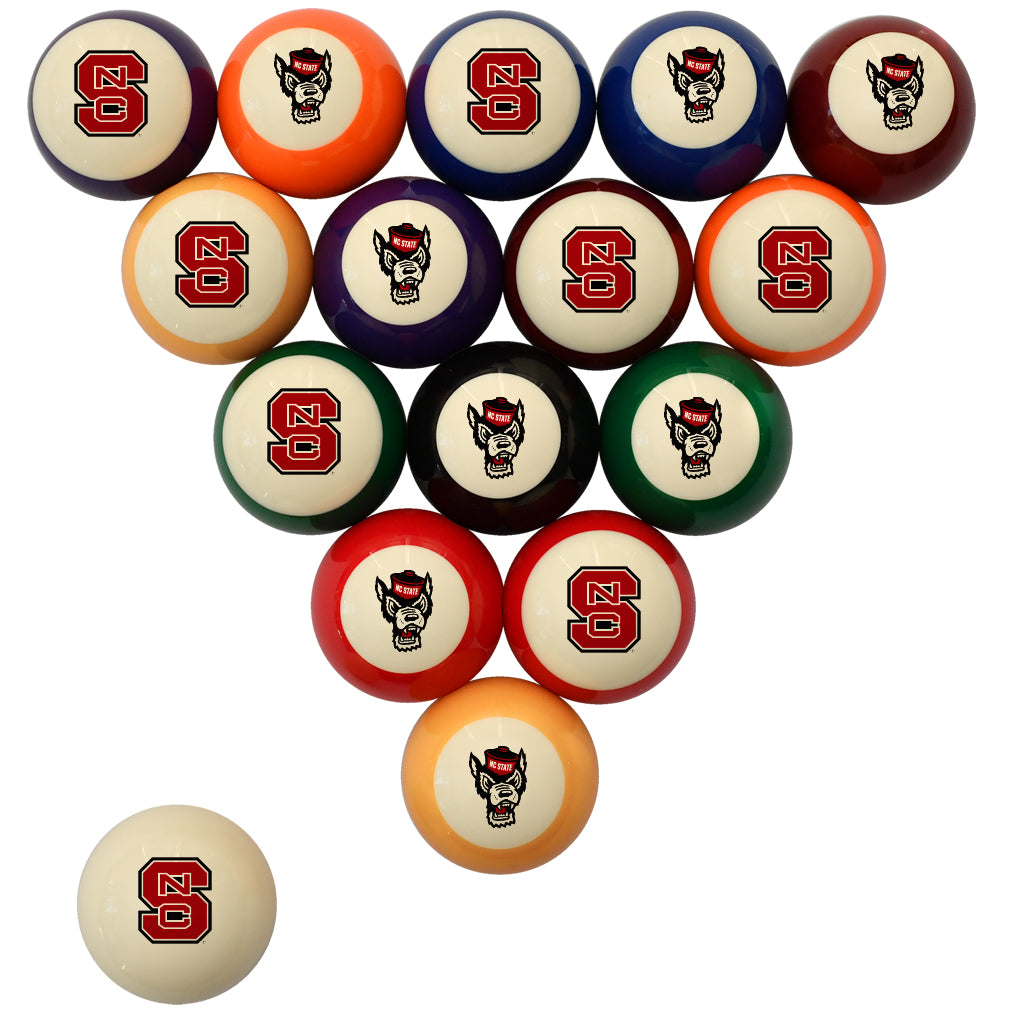 NC STATE STANDARD COLOR NUMBERED BILLIARD BALL SET STANDARD COLOR BILLIARD BALL SET - NCSBBSSTD