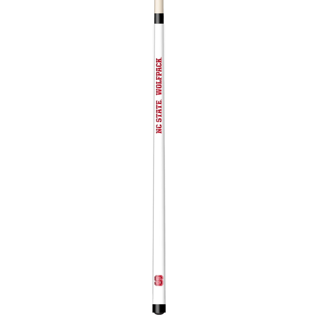 NC STATE ENGRAVED BILLIARD CUE WHITE / RED - NCSBCE101-JR