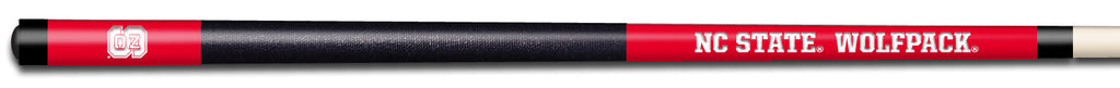 NC STATE COLOR ENGRAVED BILLIARD CUE WHITE / RED - NCSBCE931