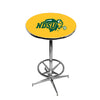 NORTH DAKOTA STATE CHROME FOOT RING PUB TABLE GOLD - NDSPTR102