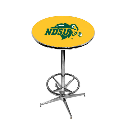 NORTH DAKOTA STATE CHROME FOOT RING PUB TABLE GOLD - NDSPTR102