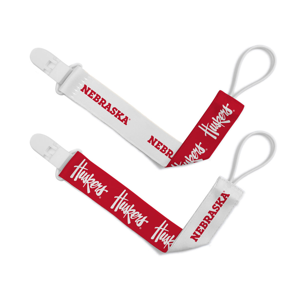 Nebraska Cornhuskers Pacifier Clips 2 Pack - Masterpieces Puzzle Company