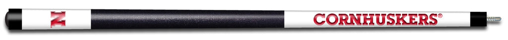 NEBRASKA ENGRAVED BILLIARD CUE WHITE / RED - NEBBCE101
