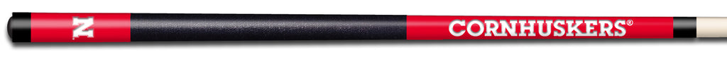 NEBRASKA COLOR ENGRAVED BILLIARD CUE WHITE / RED - NEBBCE931