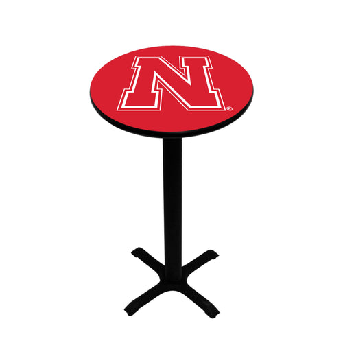 NEBRASKA PEDESTAL PUB TABLE RED - NEBPTB611