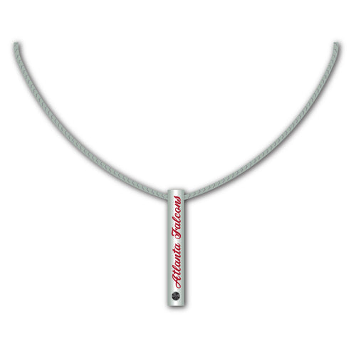 Atlanta Falcons Necklace Silver Bar - Mojo Licensing