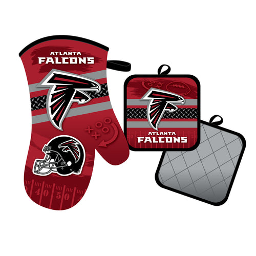 Atlanta Falcons Oven Mitt and Pot Holder Set - Mojo Licensing