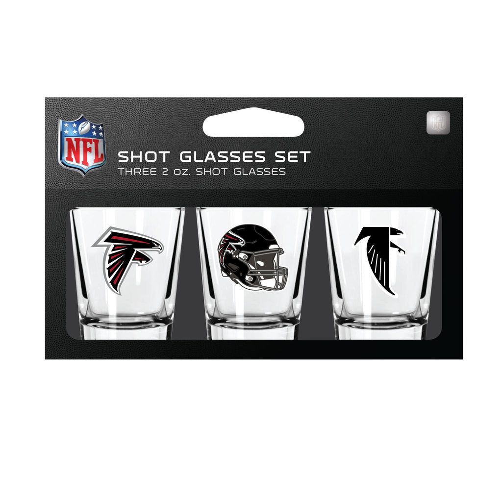 Atlanta Falcons Shot Glass Set 3 Pack - Mojo Licensing