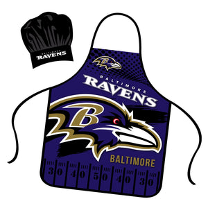 Baltimore Ravens Chef Hat and Apron Set - Mojo Licensing