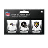 Baltimore Ravens Shot Glass Set 3 Pack - Mojo Licensing