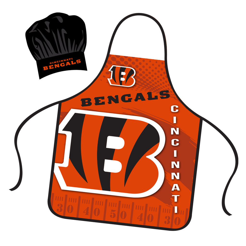 Cincinnati Bengals Chef Hat and Apron Set - Mojo Licensing