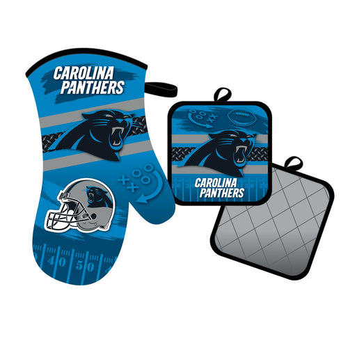 Carolina Panthers Oven Mitt and Pot Holder Set - Mojo Licensing