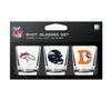 Denver Broncos Shot Glass Set 3 Pack - Mojo Licensing