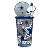 Dallas Cowboys Helmet Cup 32oz Plastic with Straw - Mojo Licensing