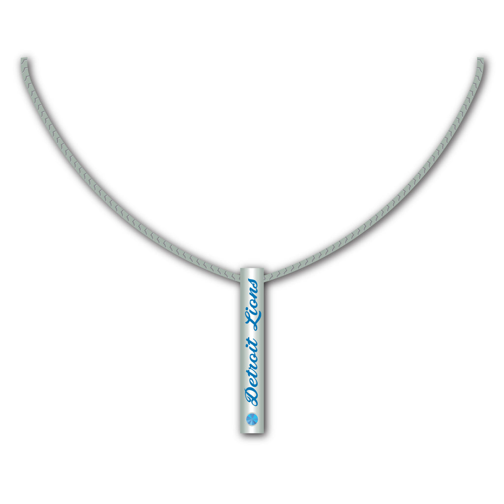 Detroit Lions Necklace Silver Bar - Mojo Licensing