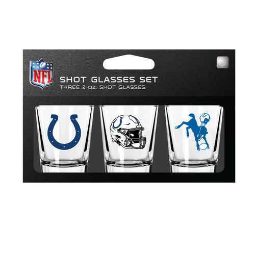 Indianapolis Colts Shot Glass Set 3 Pack - Mojo Licensing