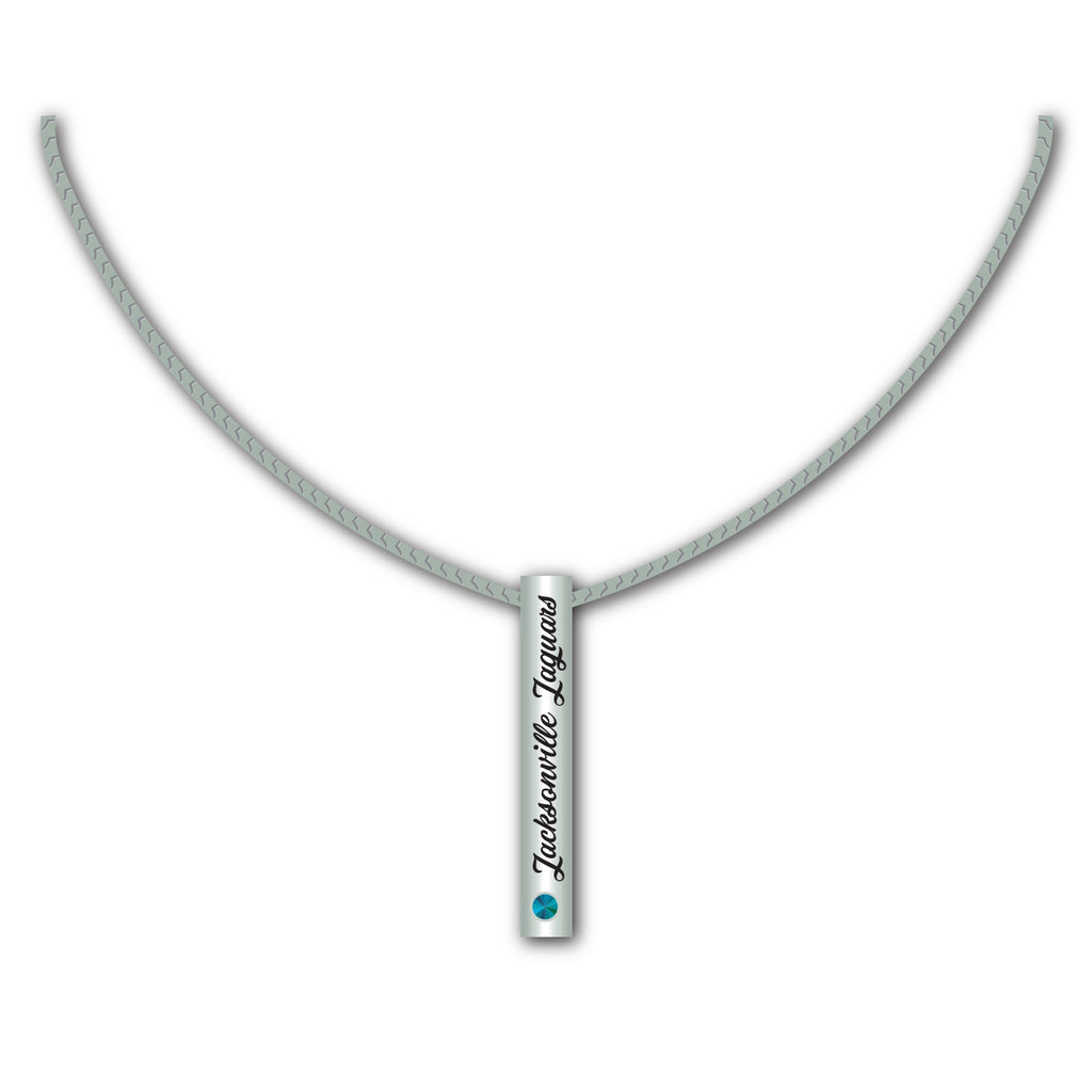 Jacksonville Jaguars Necklace Silver Bar - Mojo Licensing