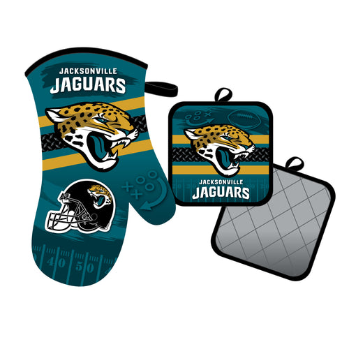 Jacksonville Jaguars Oven Mitt and Pot Holder Set - Mojo Licensing