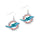 Miami Dolphins Earrings Glitter Dazzle - Aminco