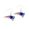 New England Patriots Earrings Glitter Dazzle - Aminco