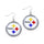Pittsburgh Steelers Earrings Glitter Dazzle - Aminco