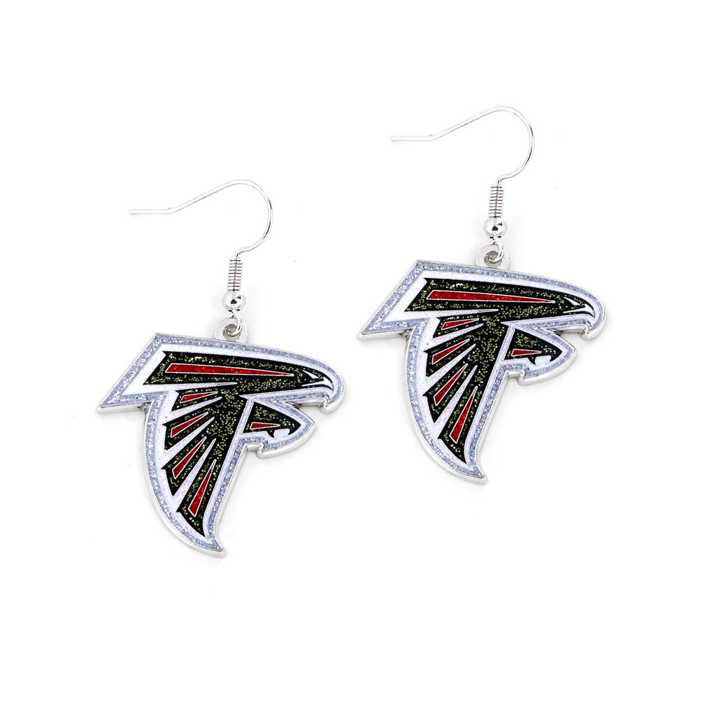 Atlanta Falcons Earrings Glitter Dazzle - Aminco