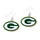 Green Bay Packers Earrings Glitter Dazzle - Aminco