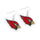 Arizona Cardinals Earrings Glitter Dazzle - Aminco