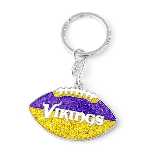 Minnesota Vikings Keychain Football Glitter - Aminco