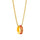 Kansas City Chiefs Necklace Fashion Ring Pendant Gold - Aminco