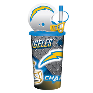 Los Angeles Chargers Helmet Cup 32oz Plastic with Straw - Mojo Licensing