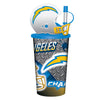Los Angeles Chargers Helmet Cup 32oz Plastic with Straw - Mojo Licensing
