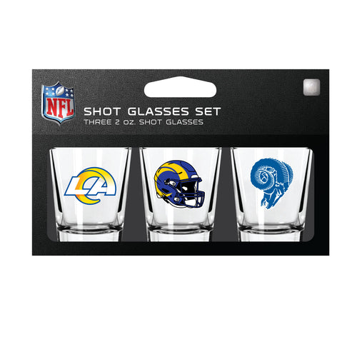 Los Angeles Rams Shot Glass Set 3 Pack - Mojo Licensing