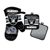 Las Vegas Raiders Oven Mitt and Pot Holder Set - Mojo Licensing