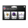 Minnesota Vikings Shot Glass Set 3 Pack - Mojo Licensing