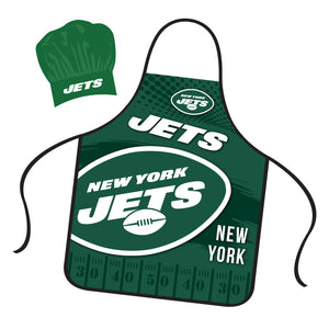 New York Jets Chef Hat and Apron Set - Mojo Licensing