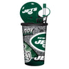 New York Jets Helmet Cup 32oz Plastic with Straw - Mojo Licensing