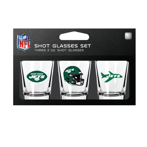 New York Jets Shot Glass Set 3 Pack - Mojo Licensing