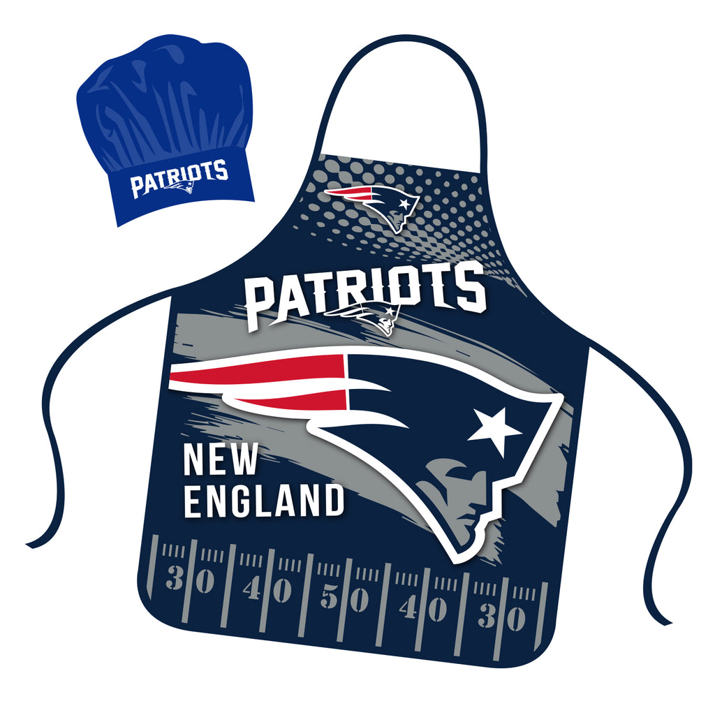 New England Patriots Chef Hat and Apron Set - Mojo Licensing