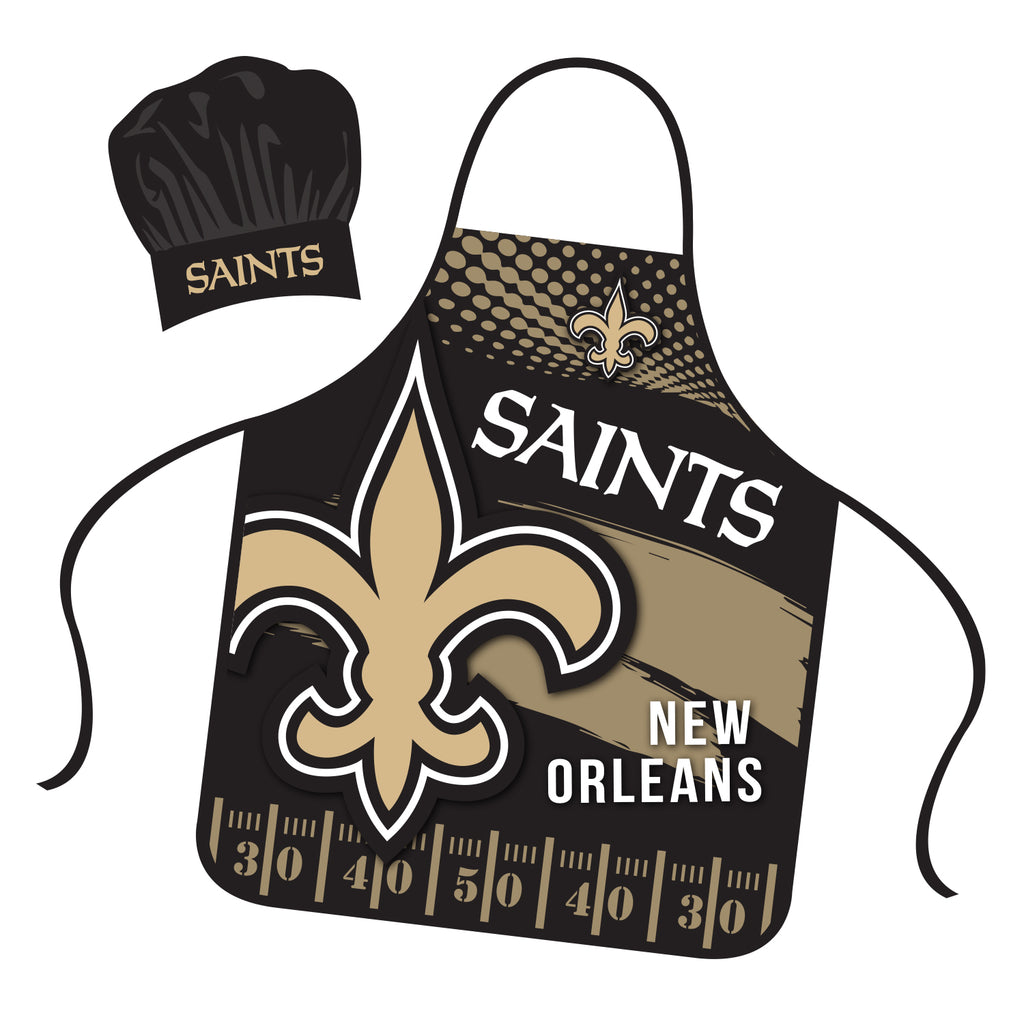 New Orleans Saints Chef Hat and Apron Set - Mojo Licensing