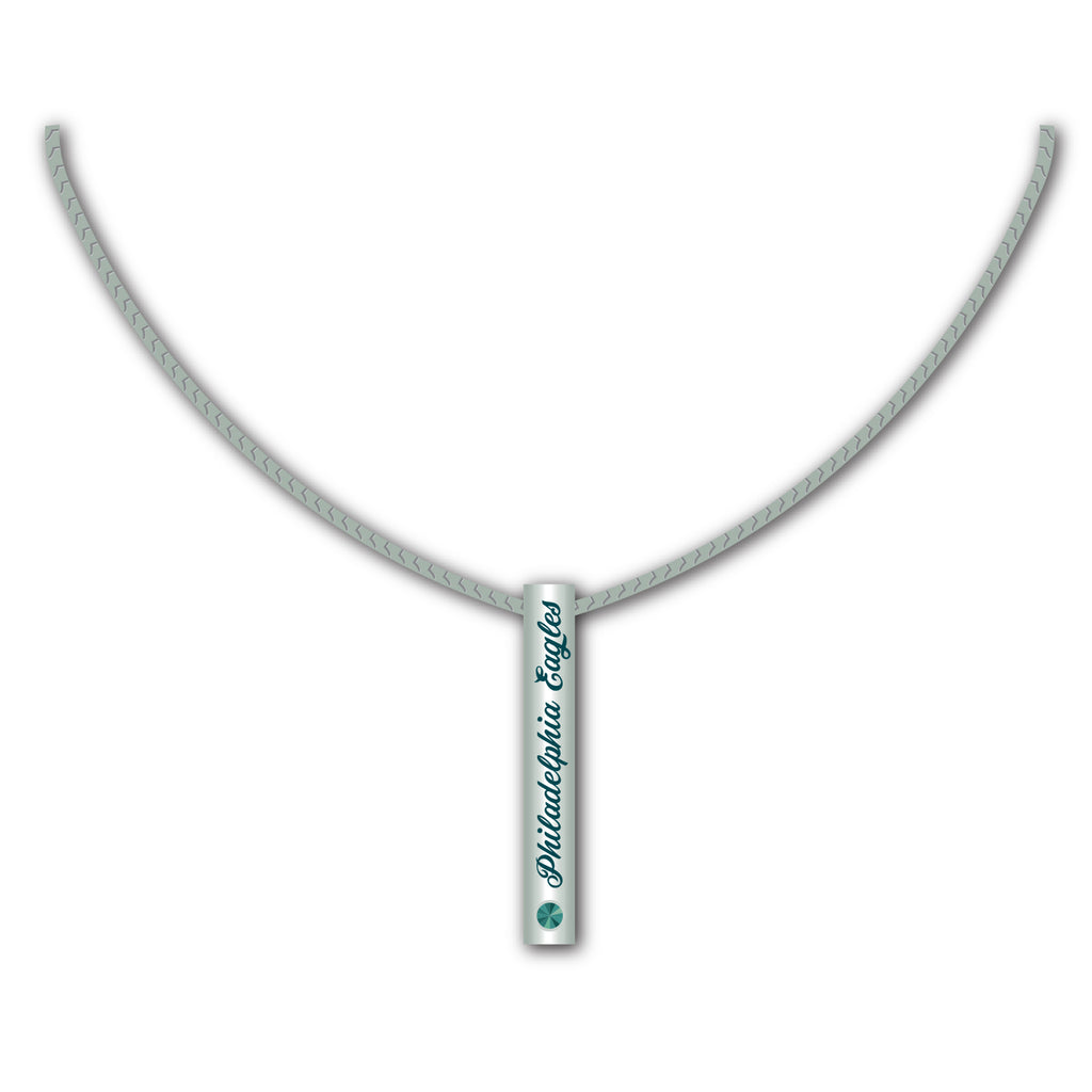 Philadelphia Eagles Necklace Silver Bar - Mojo Licensing